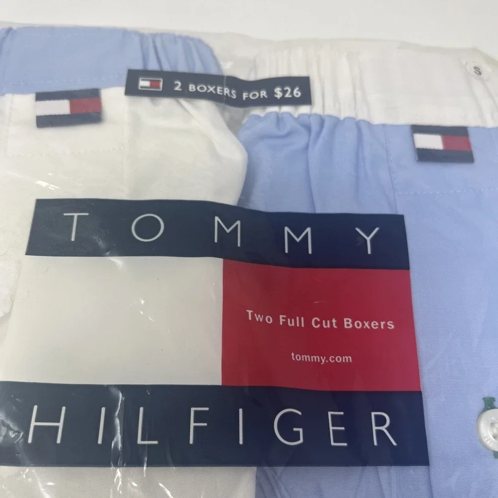 Vintage Tommy Hilfiger Full Cut Boxers 2-Pack Underwear Shorts Mens Small 2001